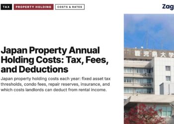 Kagoshima University Hospital building exterior, illustrating Japan Property Annual Holding Costs: Tax, Fees, and Deductions