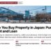 Modern stadium building beside empty plaza, illustrating Before You Buy Property in Japan: Purpose, Budget and Loan