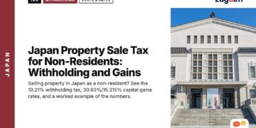 Osaka Municipal Museum of Art building facade, illustrating Japan Property Sale Tax for Non-Residents: Withholding and Gains