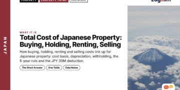 Mount Fuji peak rising above sea of clouds, illustrating Total Cost of Japanese Property: Buying, Holding, Renting, Selling