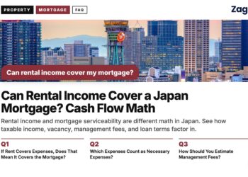 Osaka skyline with tower at sunset, illustrating Can Rental Income Cover a Japan Mortgage? Cash Flow Math