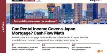 Osaka skyline with tower at sunset, illustrating Can Rental Income Cover a Japan Mortgage? Cash Flow Math