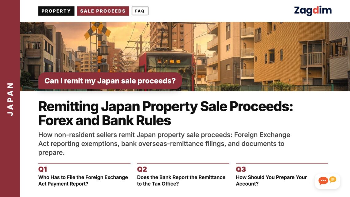 Tram approaching crossing at sunset residential street, illustrating Remitting Japan Property Sale Proceeds: Forex and Bank Rules