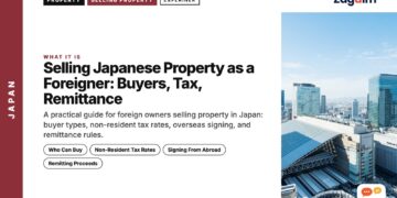 Osaka city skyline in daytime, illustrating Selling Japanese Property as a Foreigner: Buyers, Tax, Remittance
