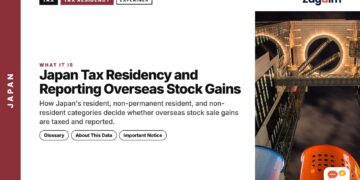 Rooftop observatory interior at Umeda Sky Building, illustrating Japan Tax Residency and Reporting Overseas Stock Gains