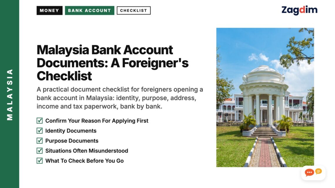 White domed colonial pavilion in a park, illustrating Malaysia Bank Account Documents: A Foreigner's Checklist