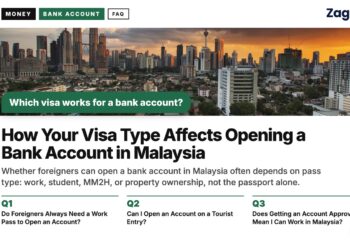 Kuala Lumpur skyline at dusk with dramatic clouds, illustrating How Your Visa Type Affects Opening a Bank Account in Malaysia