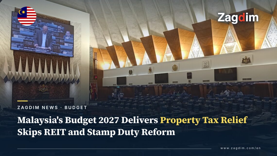 Interior of Malaysia's Dewan Rakyat (House of Representatives) chamber, where Budget 2027 was tabled