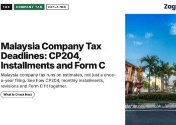 Quiet heritage street with colourful shophouses, Penang, illustrating Malaysia Company Tax Deadlines: CP204, Installments and Form C