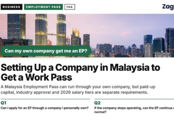 Kuala Lumpur skyline at twilight with Petronas Towers, illustrating Setting Up a Company in Malaysia to Get a Work Pass