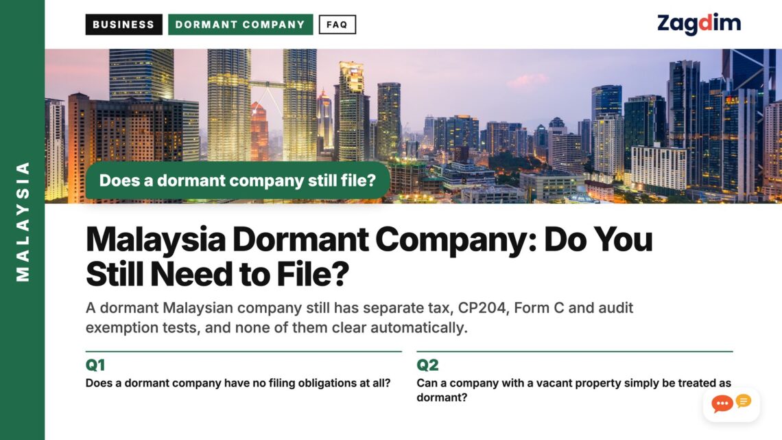 Kuala Lumpur skyline with Petronas Towers at dusk, illustrating Malaysia Dormant Company: Do You Still Need to File?