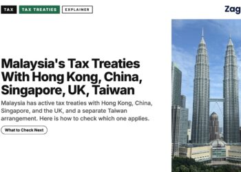 Petronas Towers with KLCC mall building, illustrating Malaysia's Tax Treaties With Hong Kong, China, Singapore, UK, Taiwan