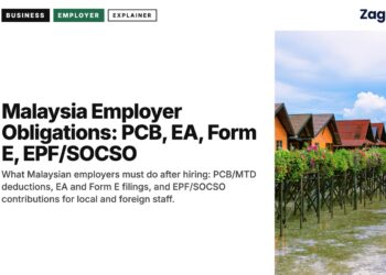 Stilt beach chalets at a coastal resort, illustrating Malaysia Employer Obligations: PCB, EA, Form E, EPF/SOCSO