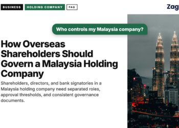 Moody Kuala Lumpur skyline at night, illustrating How Overseas Shareholders Should Govern a Malaysia Holding Company