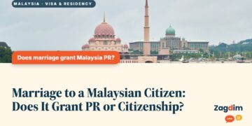 Putra Mosque Putrajaya and Perdana Putra building by the lake, illustrating Marriage to a Malaysian Citizen: Does It Grant PR or Citizenship?