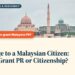 Putra Mosque Putrajaya and Perdana Putra building by the lake, illustrating Marriage to a Malaysian Citizen: Does It Grant PR or Citizenship?