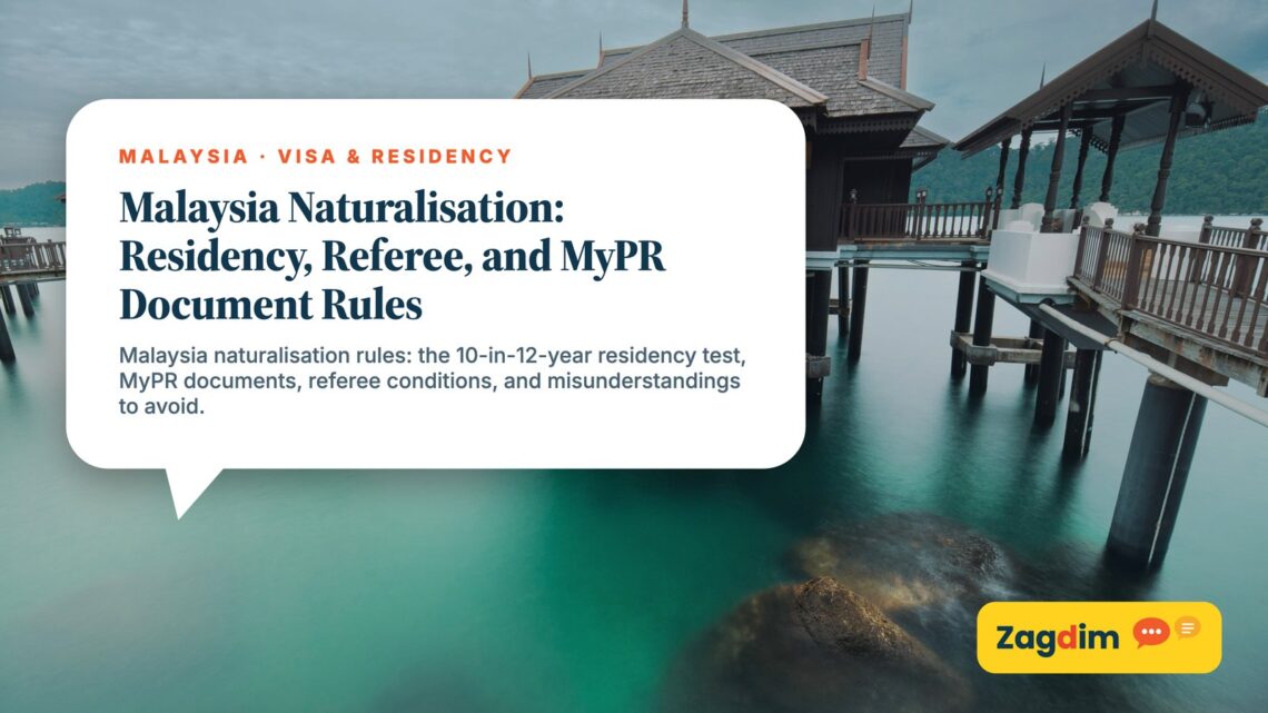 Overwater stilt villas at a Malaysian resort, illustrating Malaysia Naturalisation: Residency, Referee, and MyPR Document Rules
