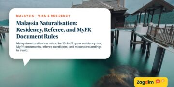 Overwater stilt villas at a Malaysian resort, illustrating Malaysia Naturalisation: Residency, Referee, and MyPR Document Rules