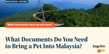 Aerial view of Langkawi Sky Bridge over a forested peak, illustrating What Documents Do You Need to Bring a Pet Into Malaysia?