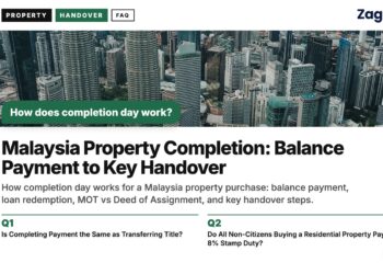 Aerial daytime view of the Kuala Lumpur skyline, illustrating Malaysia Property Completion: Balance Payment to Key Handover
