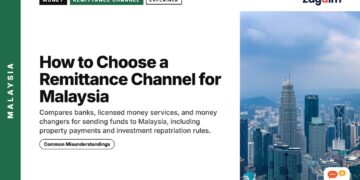 Kuala Lumpur skyline aerial with Petronas Towers and hills, illustrating How to Choose a Remittance Channel for Malaysia