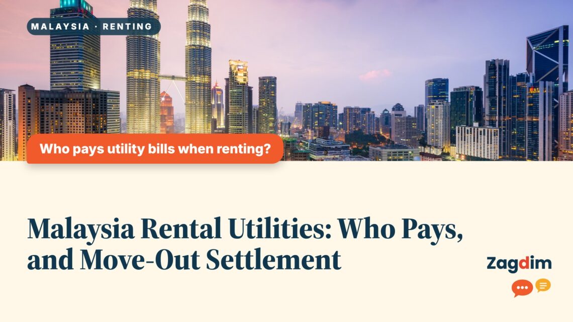 Kuala Lumpur skyline at twilight with Petronas Towers, illustrating Malaysia Rental Utilities: Who Pays, and Move-Out Settlement