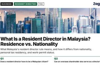 Kuala Lumpur skyline with Petronas Towers and KL Tower, illustrating What Is a Resident Director in Malaysia? Residence vs. Nationality