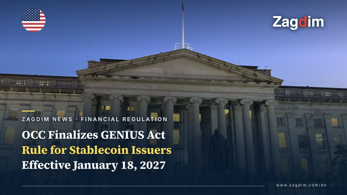 OCC Finalizes GENIUS Act Rule for Payment Stablecoin Issuers — Zagdim cover