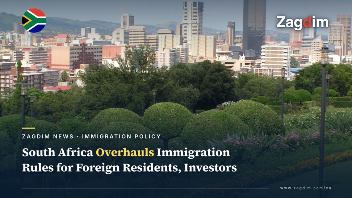 Skyline of Pretoria, South Africa's administrative capital, illustrating the seat of the government behind the country's immigration reforms