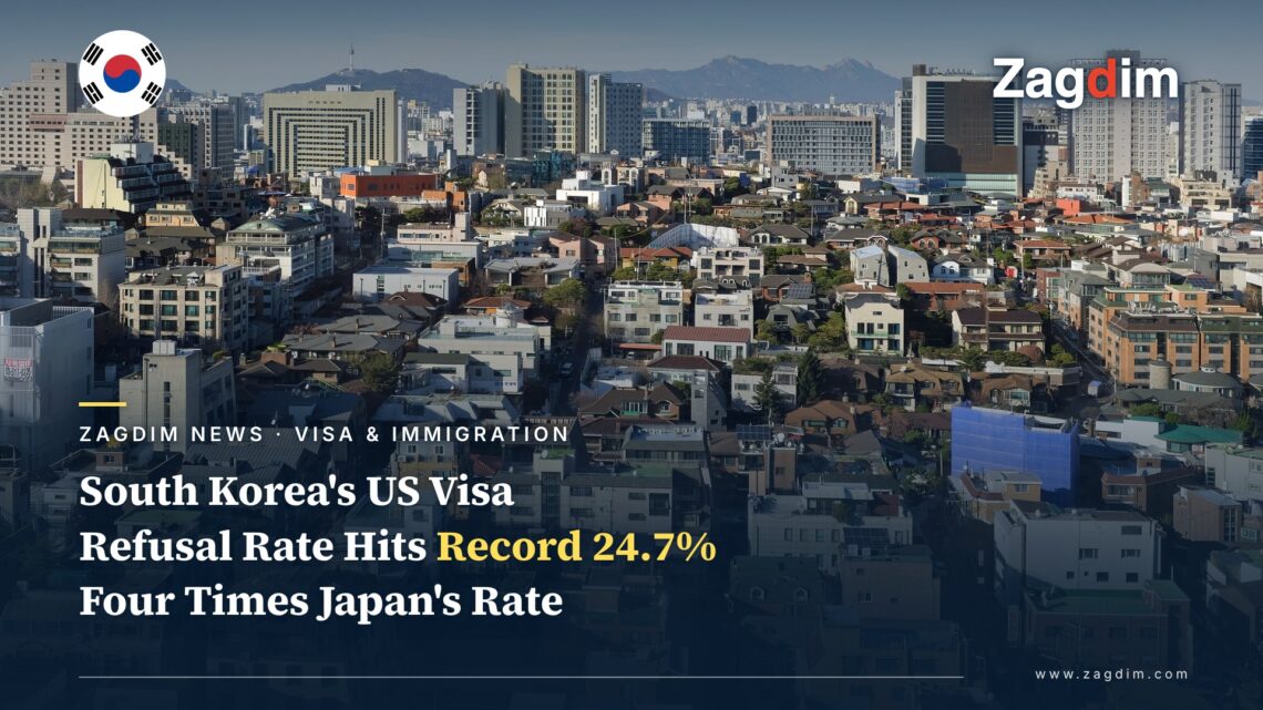 US Visa Refusal Rate for South Koreans Hits a Record 24.7%, More Than Four Times Japan's Rate