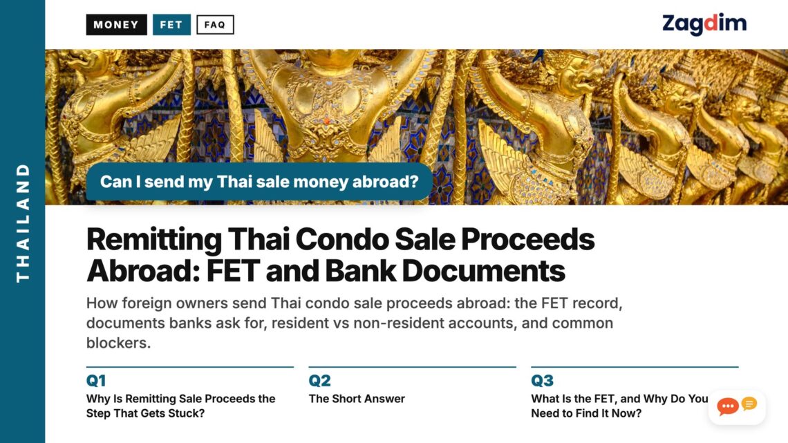 Close-up of golden Garuda and naga temple facade carvings, illustrating Remitting Thai Condo Sale Proceeds Abroad: FET and Bank Documents