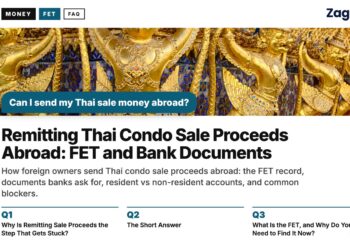 Close-up of golden Garuda and naga temple facade carvings, illustrating Remitting Thai Condo Sale Proceeds Abroad: FET and Bank Documents
