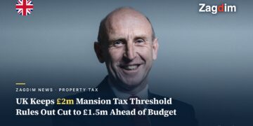 Official portrait of UK Chancellor John Healey, illustrating a story on the UK ruling out lowering the £2m High Value Council Tax Surcharge threshold to £1.5m