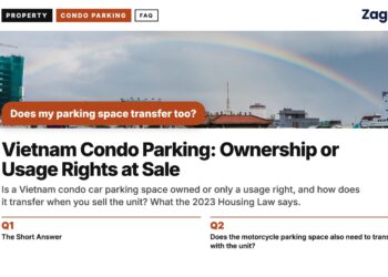 Rainbow arching over Da Nang city rooftops, illustrating Vietnam Condo Parking: Ownership or Usage Rights at Sale