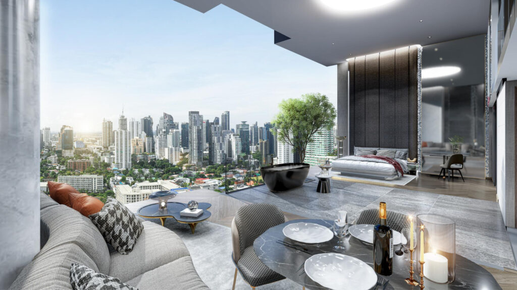 項目名稱：ORIGIN THONGLOR WORLD
預計竣工: Dec 2025
發展商: Origin
樓層：2/F - 17/F, Tower B
建案地點: Origin Thonglor World, Thonglor Soi 10, Bangkok
設備：泳池、健身室、共享工作空間及Sky Lounge