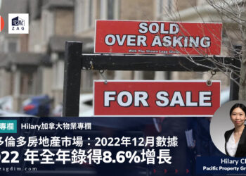 加拿大多倫多房地產市場: 2022 全年錄得8.6%增長