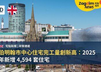 伯明翰市中心住宅完工量創新高:2025 年新增 4,594 套住宅