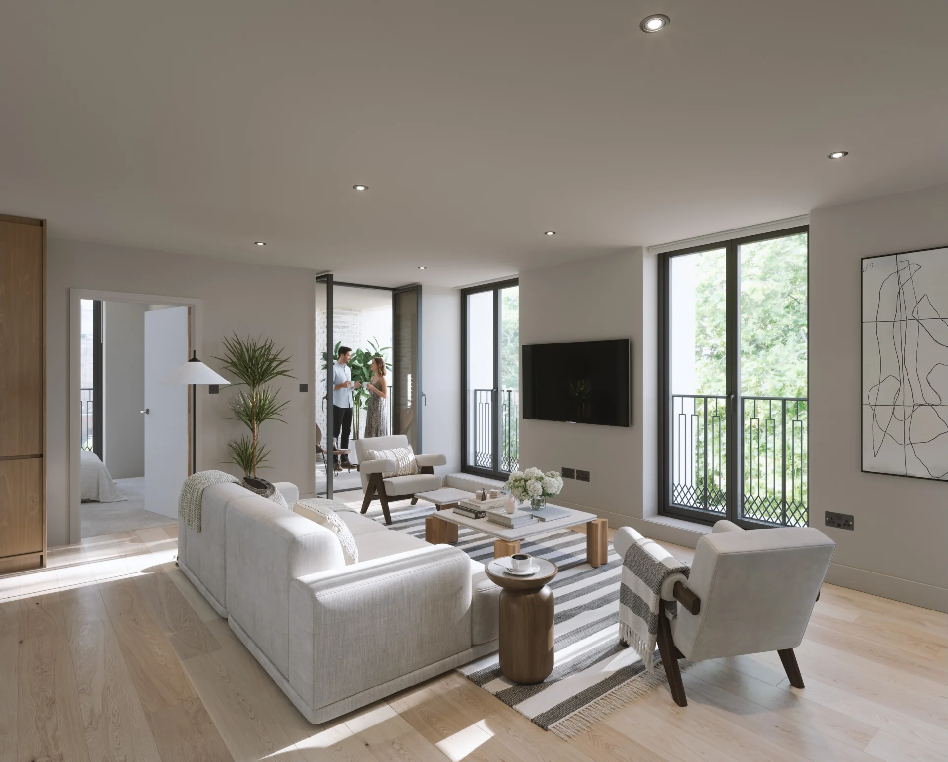 Duke's Row 公寓客廳 CGI(建商示意圖)