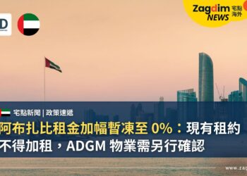 阿布扎比租金加幅暫凍至 0%:現有租約不得加租,ADGM 物業需另行確認