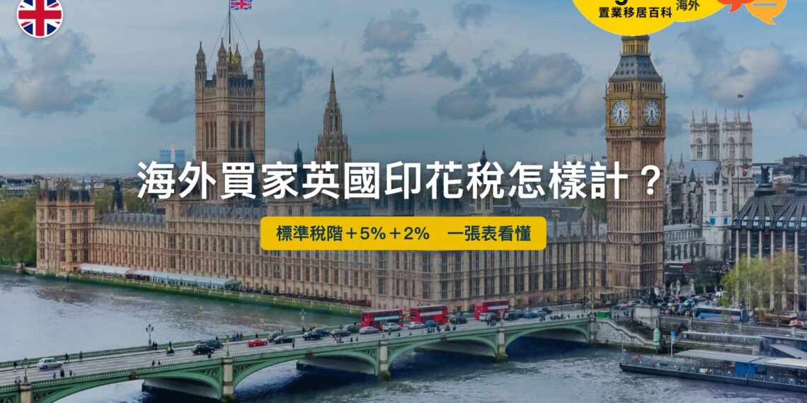 海外買家英國印花稅 SDLT——稅階與 2% 附加費