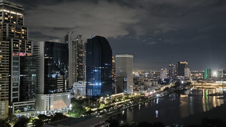 Benjakitt Park in Bangkok at Night
