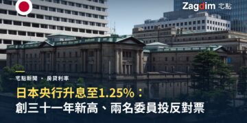 東京日本橋的日本銀行本店:綠銅屋頂的石造本館,前方有杜鵑花叢與行道樹,後方為現代化新館大樓。