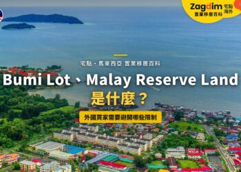 沙巴海岸住宅區鳥瞰,配 Bumi Lot 與 Malay Reserve Land 主題