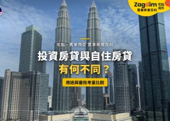 吉隆坡雙子塔與周邊高樓,配投資與自住房貸比較主題