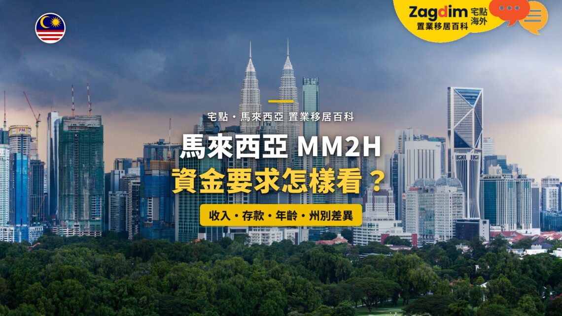 吉隆坡市中心天際線與雙子塔日景,配馬來西亞 MM2H 資金要求主題