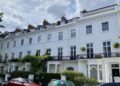 Stucco-fronted period terrace on Thurloe Street, South Kensington, London
