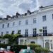 Stucco-fronted period terrace on Thurloe Street, South Kensington, London