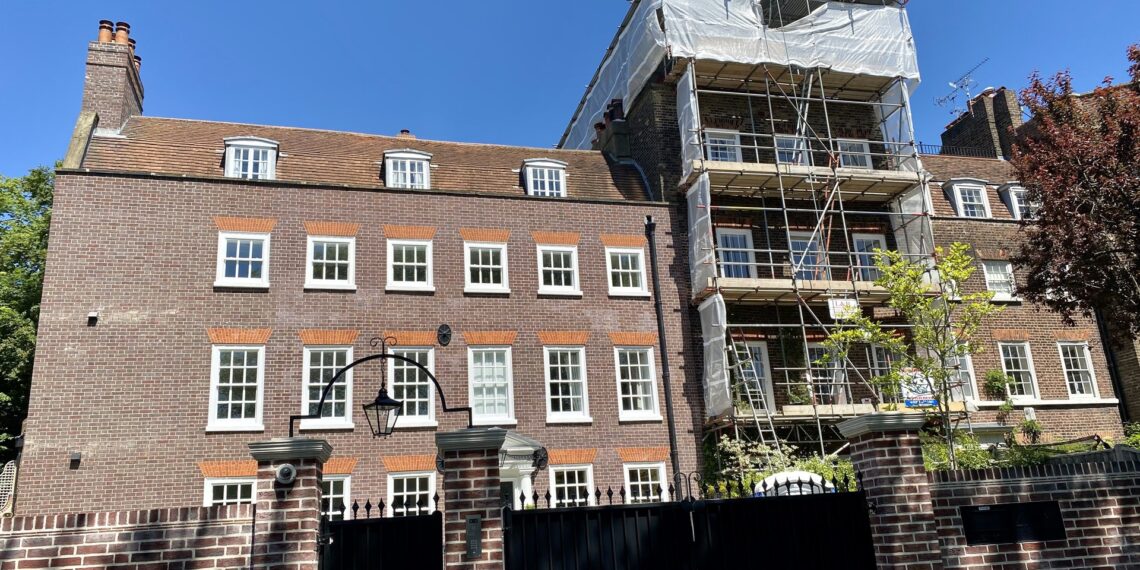 Brick period houses on Upper Terrace in Hampstead, London