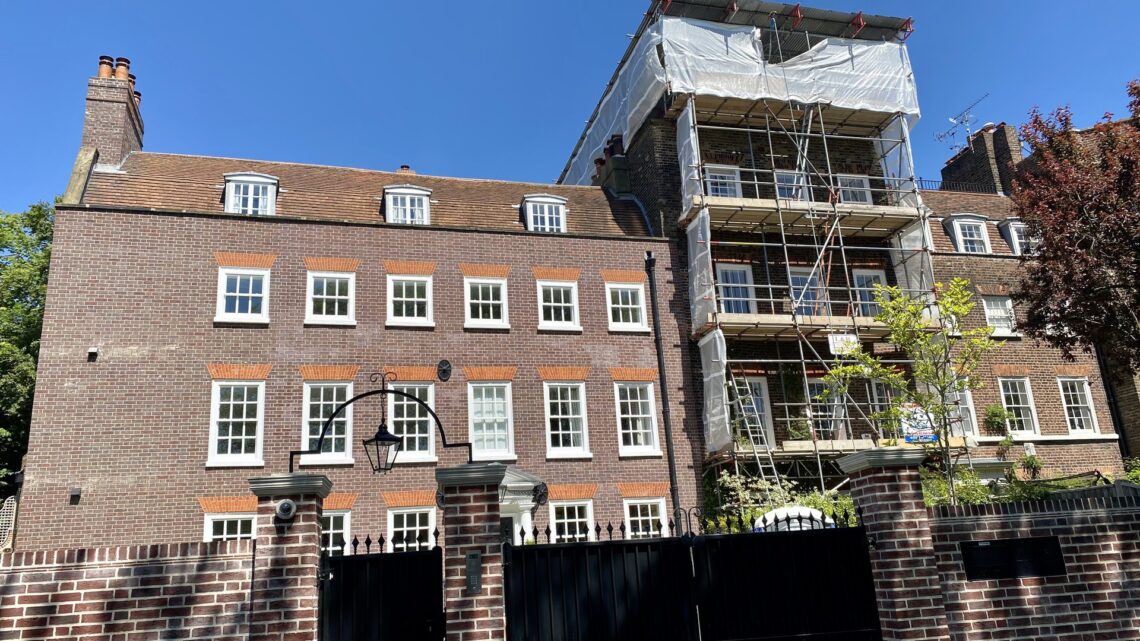 Brick period houses on Upper Terrace in Hampstead, London