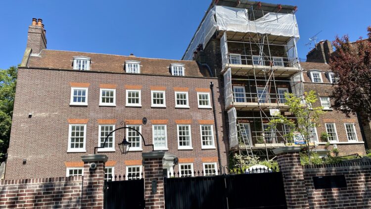 Brick period houses on Upper Terrace in Hampstead, London